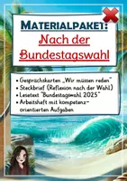Vorschau - Stundenentwürfe - MATERIALPAKET Bundestagswahl 2025 (Reflexion und Ergebnisse nach der Wahl) #demokratiestärken - Deckblatt