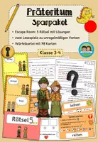 Vorschau - Arbeitsblätter - Verben im Präteritum - Sparpaket (Klasse 3) - Deckblatt