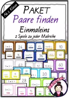 Vorschau - Stationenlernen - Materialpaket | Paare finden | Einmaleins | Alle Malreihen - Deckblatt