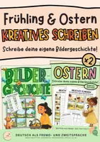 Vorschau - Arbeitsblätter - Kreatives Schreiben - Frühling und Ostern - Deckblatt