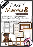 Vorschau - Arbeitsblätter - MATERIALPAKET Malreihe 8 | Arbeitsblätter & Spiele - Deckblatt