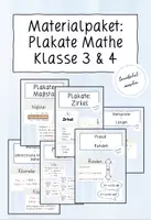 Vorschau - Poster - Materialpaket: Plakate für den Matheunterricht in Klasse 3 & 4 - Deckblatt