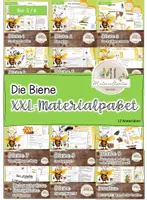 Vorschau - Stationenlernen - Die Biene: XXL-Material-Rundum-Sorglospaket. - Deckblatt