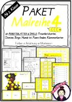 Vorschau - Arbeitsblätter - MATERIALPAKET Malreihe 4 | Arbeitsblätter & Spiele - Deckblatt