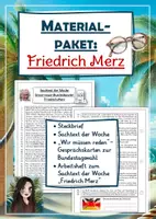 Vorschau - Stundenentwürfe - Materialpaket "Friedrich Merz - unser neuer Bundeskanzler" - Deckblatt