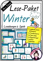 Vorschau - Spiele - Materialpaket WINTER | Leseübungen - Deckblatt