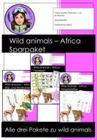 Vorschau - Arbeitsblätter - Sparpaket zu "wild animals Africa" Englisch Grundschule - Deckblatt