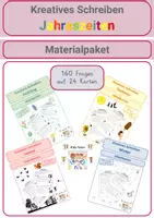 Vorschau - Mal- und Bastelvorlagen - Materialpaket kreatives Schreiben; Jahreszeiten - Deckblatt