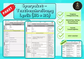 Vorschau - Arbeitsblätter - Sparpaket - Textbeschreibung Lyrik (Hauptschule und Realschule) - Deckblatt