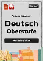 Vorschau - Fördermaterial/Inklusion - Materialpaket - Deutsch - Oberstufe - Präsentationen - Deckblatt