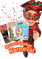 Vorschau - Spiele - Materialpaket Karneval und Fasching - Mathe spielend entdecken - Deckblatt