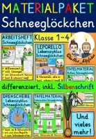Vorschau - Arbeitsblätter - Das Schneeglöckchen Klasse 1-4 MATERIALPAKET - Deckblatt