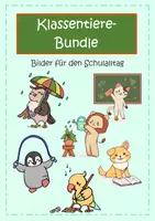 Vorschau - Mal- und Bastelvorlagen - Klassentiere Clipart-Bundle - Deckblatt