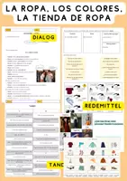 Vorschau - Arbeitsblätter - Materialpaket En la tienda de ropa + colores - Deckblatt