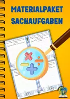 Vorschau - Arbeitsblätter - 📚 Wachsendes Materialpaket: Sachaufgaben für die Grundschule - Deckblatt