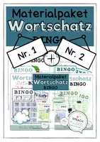 Vorschau - Spiele - Materialpaket Wortschatz Bingo Teil 1 und 2 - Deckblatt