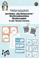 Vorschau - Arbeitsblätter - Materialpaket: Rhythmus und Notenwerte (Winterversion) - Deckblatt