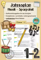 Vorschau - Lehrpläne/Lehrermaterial - Sparpaket: Jahresplan/ Stoffverteilungsplan - Musik (Klasse 1-2) - Deckblatt