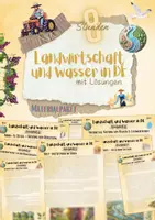 Vorschau - Unterrichtsreihen - XL Materialpaket: Landwirtschaft und Wasser in Deutschland (5. & 6. Klasse, Weltkunde | Nawi | Erdkunde | Geschichte) - 8 fertige Unterrichtsstunden mit Lösungen - Deckblatt