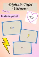 Vorschau - Spiele - Materialpaket Blitzlesen (Digitale Tafel): Kl. 1 & 2 - Deckblatt