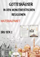 Vorschau - Arbeitsblätter - Materialpaket Gotteshäuser in den monotheistischen Religionen ✝️ 🕎 ☪️ - Deckblatt