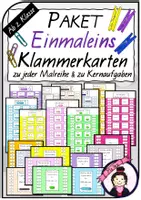 Vorschau - Stationenlernen - Materialpaket Klammerkarten Einmaleins - Deckblatt