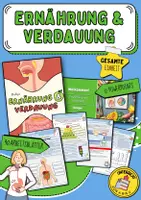 Vorschau - Arbeitsblätter - Biologie – gesamte Einheit: "Ernährung & Verdauung“ (40 Arbeitsblätter + Lösungen + 12 Powerpoints) - Deckblatt