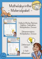Vorschau - Spiele - Mathelabyrinth Zahlenraum 1.000 Materialpaket - Deckblatt