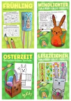 Vorschau - Arbeitsblätter - 4x Basteln für Ostern - Kunst Materialpaket - Deckblatt