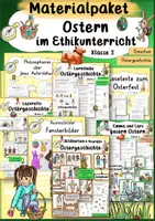 Vorschau - Unterrichtsreihen - Ostern im Ethikunterricht der Grundschule Klasse 3 Ethik DaZ - Deckblatt