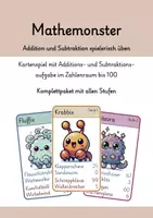 Vorschau - Spiele - Komplettpaket | Mathemonster | Spiel | ZE +- E | ZE +- ZE | mit und ohne ZÜ - Deckblatt