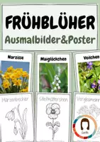 Vorschau - Arbeitsblätter - Materialpaket: Frühblüher / Ausmalbilder und Poster - Deckblatt