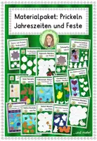 Vorschau - Mal- und Bastelvorlagen - Materialpaket Prickeln Jahreszeiten und Feste - Deckblatt