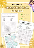 anteprima - Esercizi - RACCOLTA - CRUCIPUZZLE: tabelline da 1 a 10 - Pagina di copertina