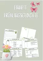 Vorschau - Arbeitsblätter - Materialpaket Frühlingsgedichte - Deckblatt