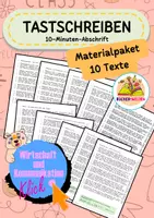 Vorschau - Arbeitsblätter - Materialpaket Tastschreiben: 10 x 10-Minuten-Abschriften - Deckblatt