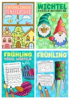 Vorschau - Arbeitsblätter - 4x Basteln im Frühling - Kunst Materialpaket - Deckblatt