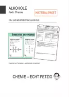 Vorschau - Arbeitsblätter - Materialpaket Ein- und mehrwertige Alkohole - Deckblatt