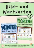 Vorschau - Fördermaterial/Inklusion - Winter & Frühling: Wörter in Bildern - Deckblatt