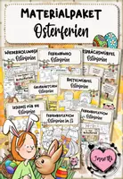 Vorschau - Arbeitsblätter - Materialpaket: Osterferien Klasse 1–2 | Ferienreflexion, Spiele, Üben & Basteln - Deckblatt