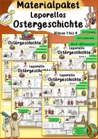 Vorschau - Arbeitsblätter - Materialpaket Leporellos zur Ostergeschichte Ostern Klasse 1-4 - Deckblatt