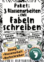 Vorschau - Arbeitsblätter - Materialpaket: 3 Klassenarbeiten+EWH - FABELN schreiben - Deckblatt