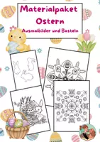 Vorschau - Mal- und Bastelvorlagen - Materialpaket Ostern und Frühling, Mandalas, Ausmalbilder, Bastelvorlagen - Deckblatt