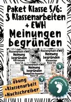 Vorschau - Arbeitsblätter - Paket: 3 Klassenarbeiten+EWH - Argumentation Klasse5/6 - Deckblatt