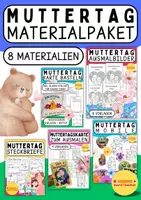 Vorschau - Arbeitsblätter - Materialpaket Muttertag - Deckblatt
