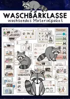 Vorschau - Stationenlernen - Materialpaket Waschbärklasse | Rundum-Sorglos-Paket für Classroom Management - Deckblatt