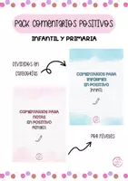 Vista previa - Tarjetas / Manipulativos - PACK COMENTARIOS POSITIVOS PARA BOLETINES Infantil + Primaria - Portada
