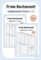 Vorschau - Unterrichtsreihen - Freie Rechenzeit - Aufgabenkarten zum Rechnen (1. und 2. Klasse) - Deckblatt