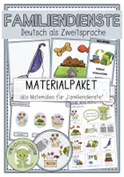 Vorschau - Arbeitsblätter - FAMILIENDIENSTE (wachsendes) Materialpaket (Deutsch / DaZ) - Deckblatt