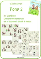Vorschau - Fördermaterial/Inklusion - Klettmappen: Pony 2 (einfach) - Deckblatt
